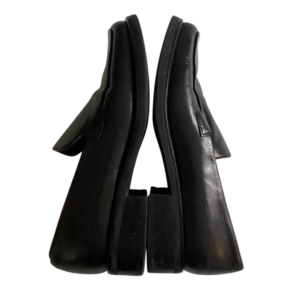 Franco Sarto L-Bocca Loafer Leather Slip-On Black Women's Size 7.5 Goth Grunge - Picture 6 of 12